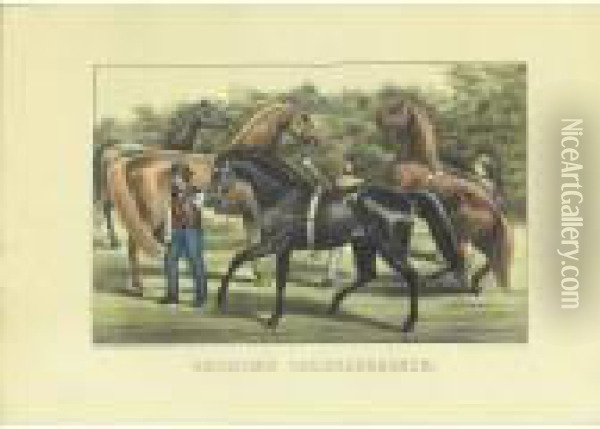 American Thoroughbreds Oil Painting - Currier & Ives Publishers
