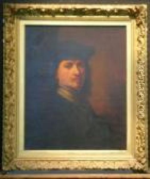 Portrait After Rembrandt Oil Painting - William Bright Morris
