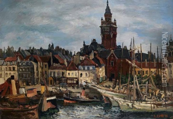 Le Port De Dunkerque Oil Painting - Marcel Francois Leprin