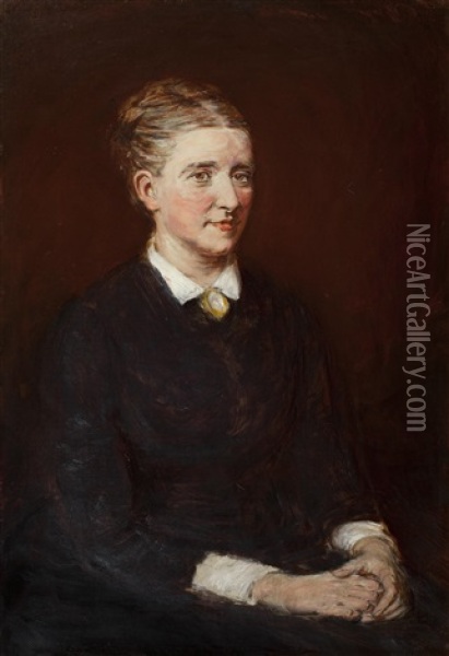 Portrait Of Mary Mctaggart, The Artist's First Wife Oil Painting - William McTaggart