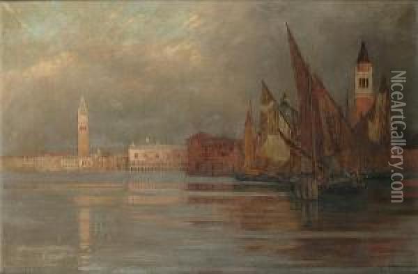 View Of Venice Oil Painting - Charles William Bartlett