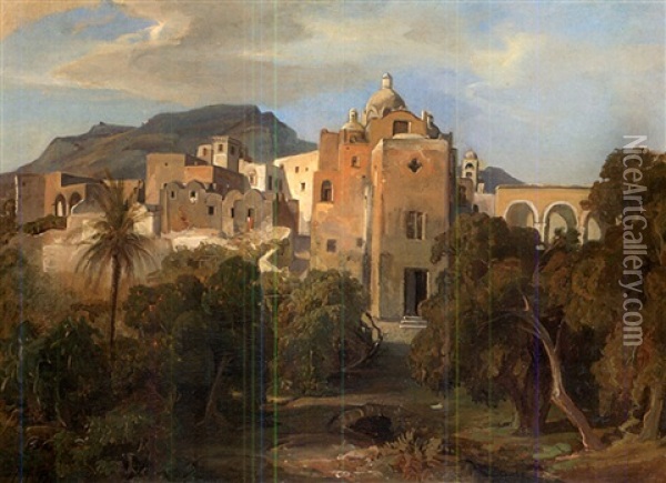 Sudliche Landschaft Oil Painting - Johann Wilhelm Schirmer
