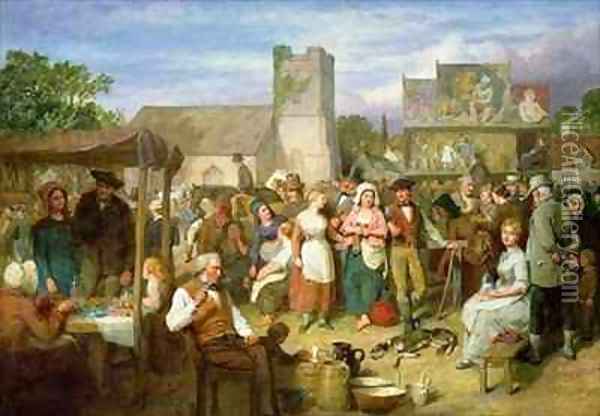 The Statute Fair Oil Painting - John Faed