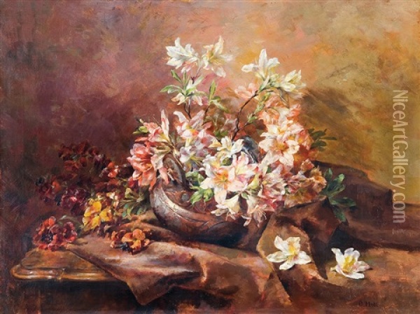 Azalea Oil Painting - Carl Moll