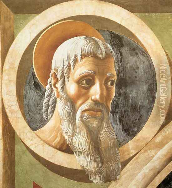 Head Of Prophet-1 1443 Oil Painting - Paolo Uccello