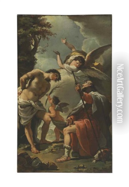 Saint Sebastian And Saint Rocco Oil Painting - Ubaldo Gandolfi