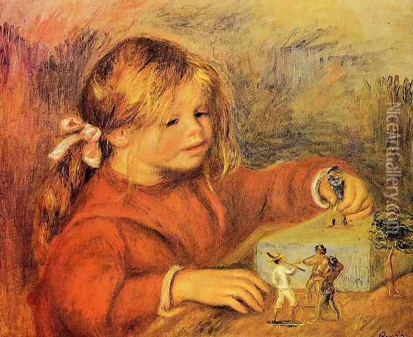 Claude Renoir Playing Oil Painting - Pierre Auguste Renoir