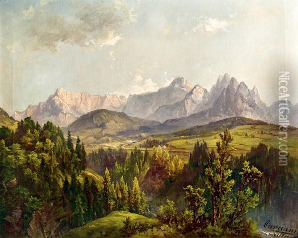 Blick Auf Die Julischen Alpen * Oil Painting - Jacob Canciani
