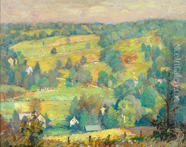 Canadensis Hills Oil Painting - Alfred Mitchell