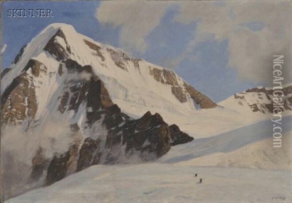 Auf Dem Jungfraujoch Oil Painting - Georg Macco