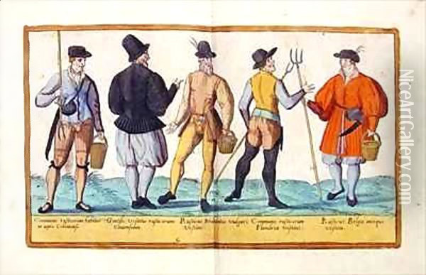 Sixteenth century costumes from 'Omnium Poene Gentium Imagines' 31 Oil Painting - Abraham de Bruyn