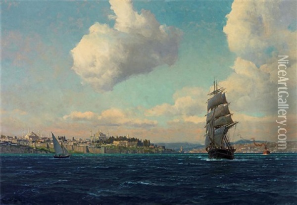 Istanbul Oil Painting - Michael Zeno Diemer
