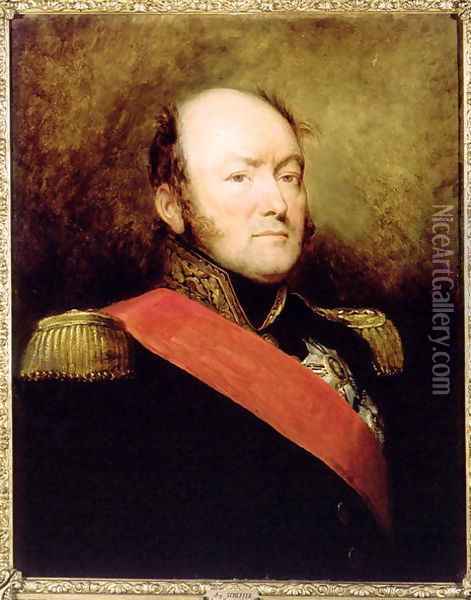 Portrait of Count Jean-Baptiste Drouet dErlon 1765-1844 Marshal of France Oil Painting - Ary Scheffer