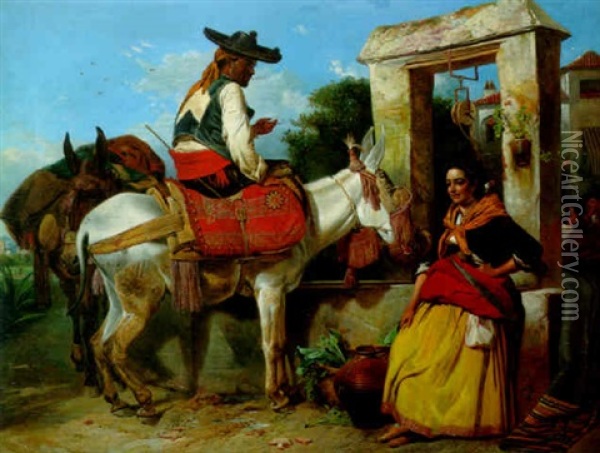 Spanish Gossip Oil Painting - Richard Ansdell