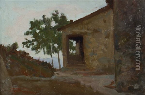 Casa Rustica Nelle Marche Oil Painting - Egidio Riva