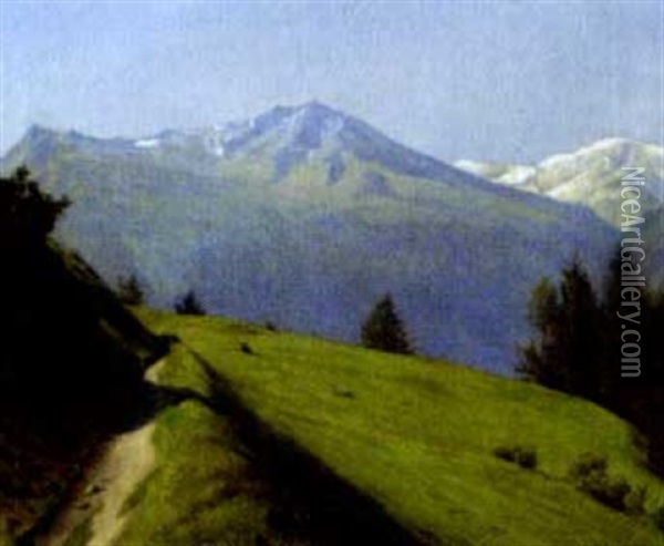 Landschaft Oil Painting - Franz Von Matsch