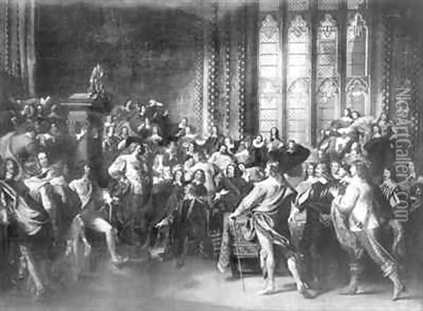 Charles I 1600-49 attempting to arrest five Members of Parliament Oil Painting - John Singleton Copley