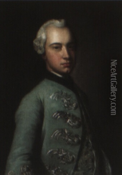 Portrait Of Sir Richard Alston Oil Painting - Nathaniel Hone the Elder