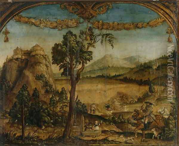 The Month of July, c.1525-26 Oil Painting - Hans Wertinger
