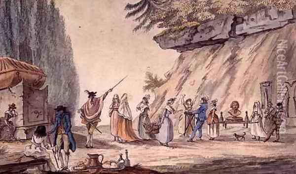 Parody of a Procession for Mr Rongier, 1794 Oil Painting - J. B. Cassini