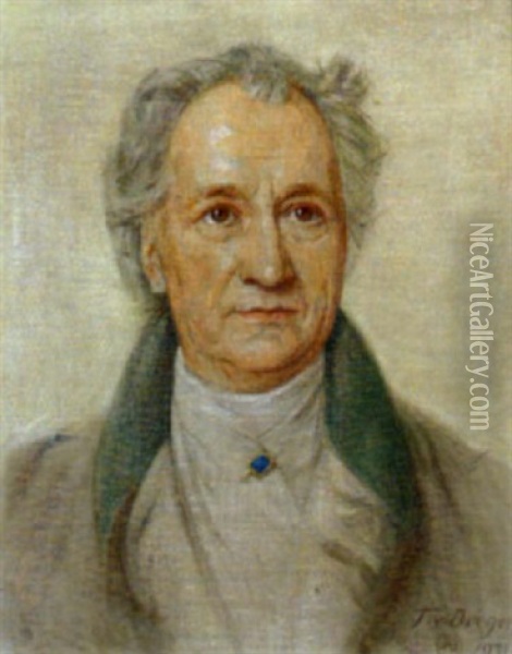Bildnis Johann Wolfgang Von Goethe Oil Painting - Tom von Dreger