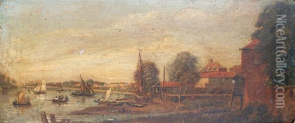 Near Kingston Upon Thames Oil Painting - Nicholas Thomas Dall