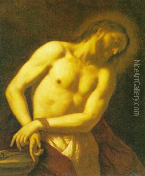 Cristo Alla Colonna Oil Painting - Johann Carl Loth