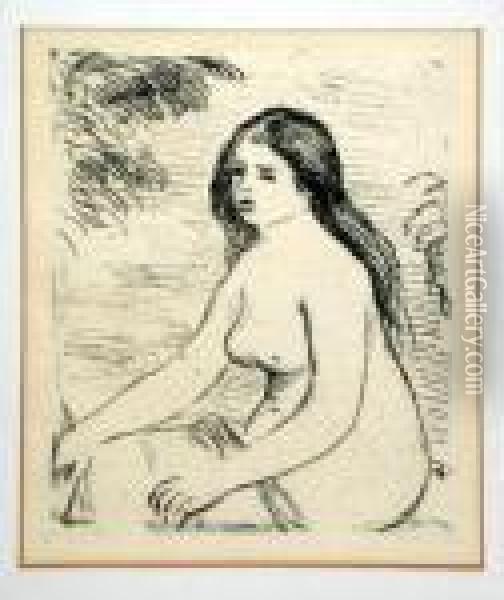 Femme Nue Assise (d. 12) Oil Painting - Pierre Auguste Renoir