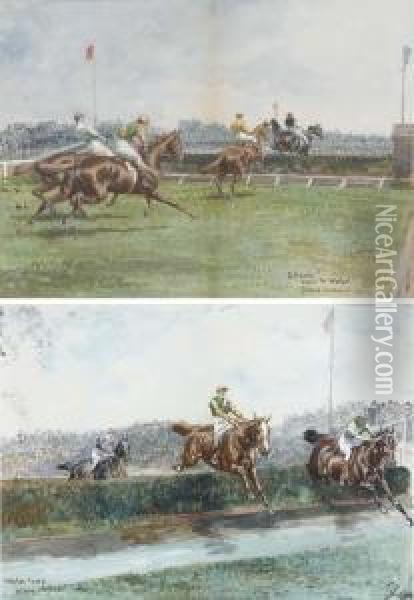 The Grand National Oil Painting - John Beer