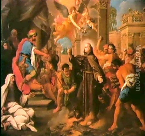 Martirio Di Un Santo Francescano Oil Painting - Sebastiano Conca