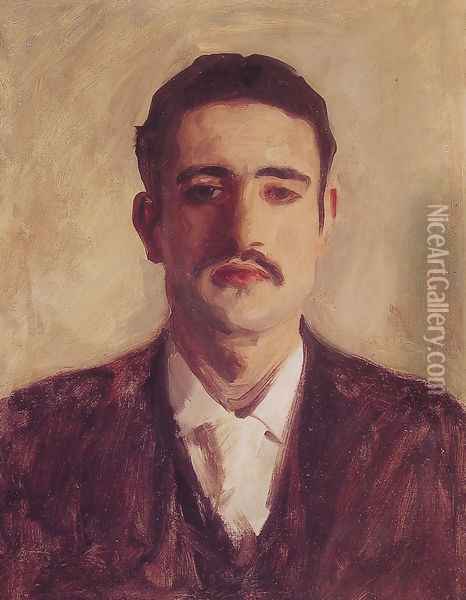 Portrait of a Man (Probably Nicola D'Inverno) Oil Painting - John Singer Sargent