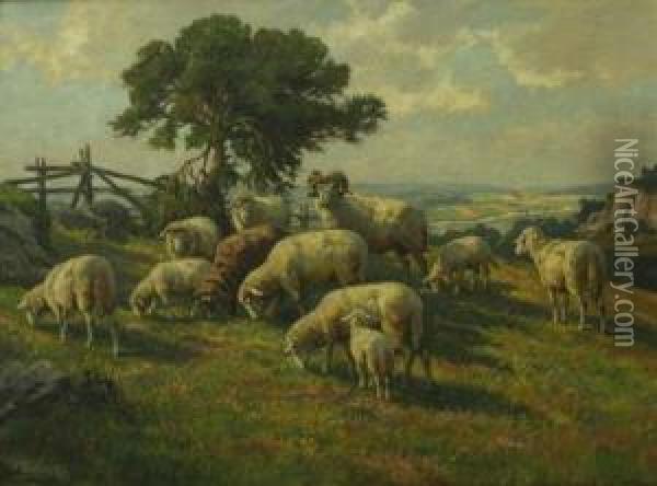 Landschaft Oil Painting - Willy Tiedjen