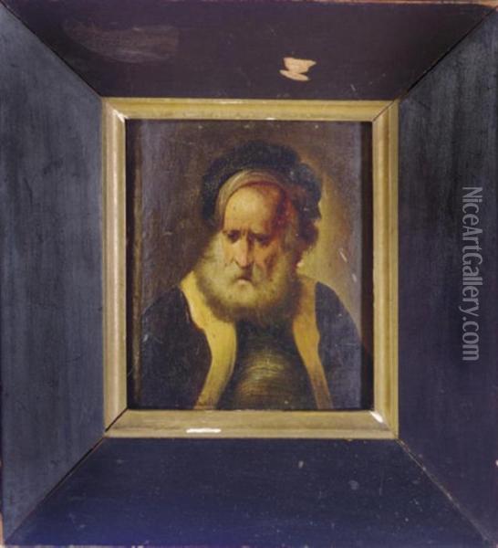 Head Of An Old Man Oil Painting - Rembrandt Van Rijn