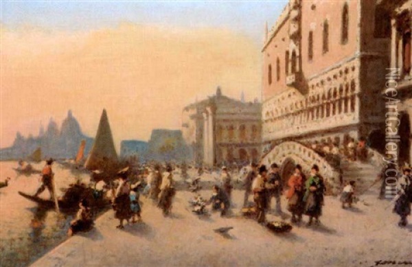 Venise Oil Painting - Gaspar Miro Lleo