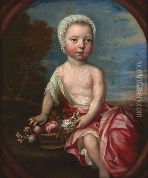 Portrait of a child Oil Painting - Heroman Van Der Mijn