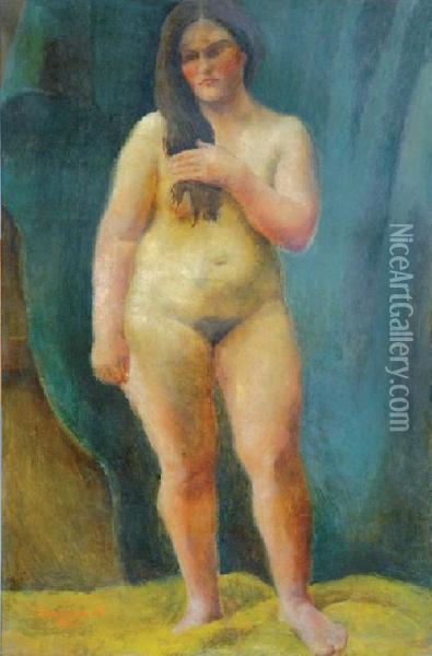 Akt Kobiety Oil Painting - Boleslaw Barbacki