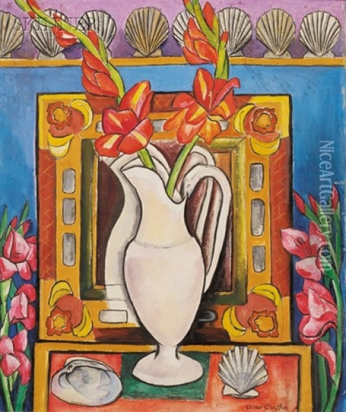 Shells And Flowers Oil Painting - Oliver Newberry Chaffee