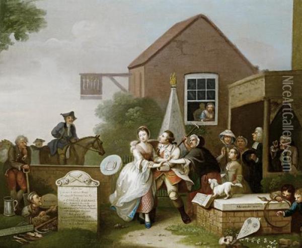 The Rake's Party Oil Painting - John Collet