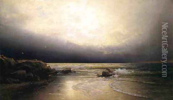 Lands End - New Jersey Coast Oil Painting - William Trost Richards
