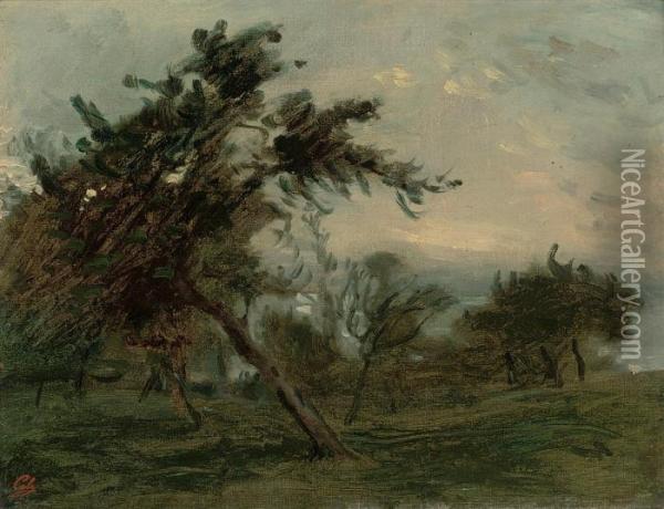 Paysage Oil Painting - Adolphe Felix Cals