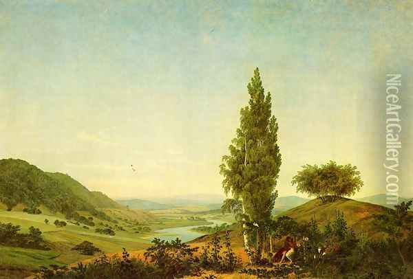 The summer Oil Painting - Caspar David Friedrich