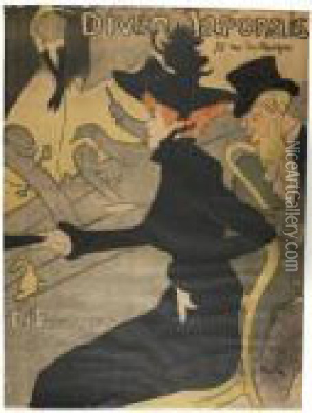 Divan Japonais (d. 341; W. P11; Adr. 8) Oil Painting - Henri De Toulouse-Lautrec
