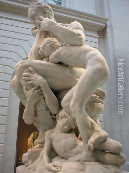 Ugolino and his Sons [detail #2] Oil Painting - Jean-Baptiste Carpeaux