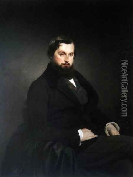 Portrait of Gian Giacomo Poldi Pezzoli Oil Painting - Francesco Paolo Hayez