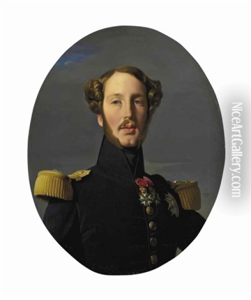 Portrait Of Ferdinand-philippe-louis-charles-henri Of Bourbon Orleans, Duke Of Orleans Oil Painting - Jean-Auguste-Dominique Ingres