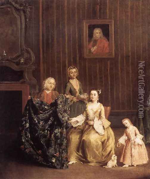 The Tailor 1741 Oil Painting - Pietro Falca (see Longhi)