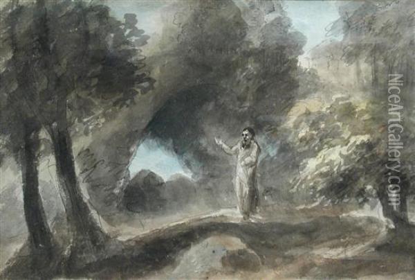 Prophet And Dog In The Woods Oil Painting - Richard Westall