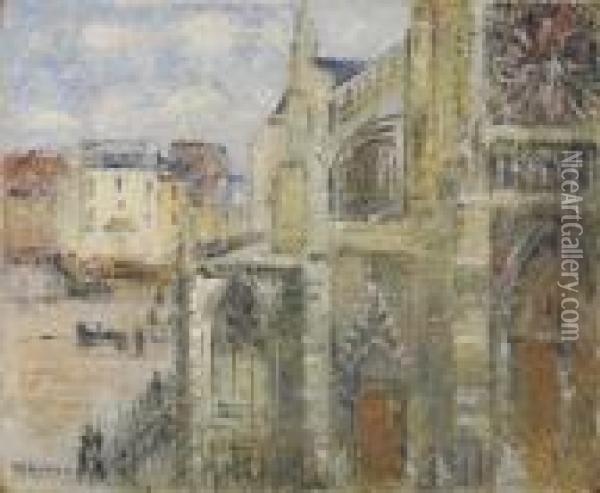 L'eglise Saint Jacques, Dieppe Oil Painting - Gustave Loiseau
