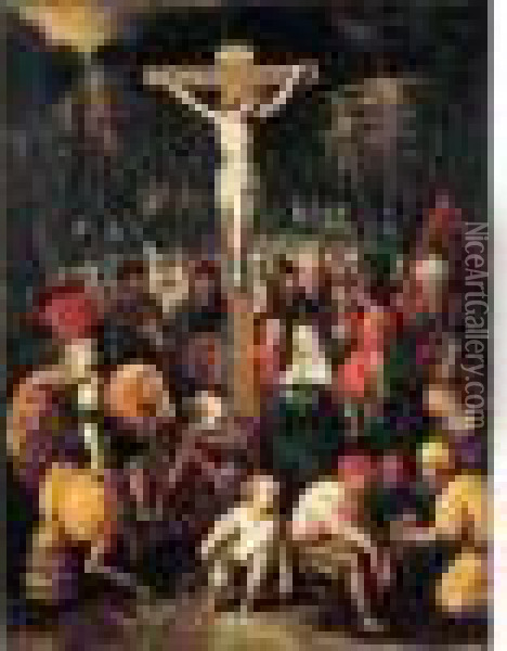 La Crucifixion Oil Painting - Louis de Caullery