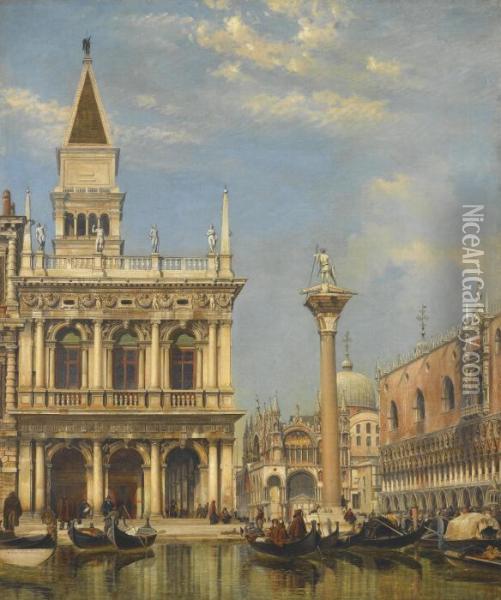 The Piazzetta Of St Mark, Venice Oil Painting - Edward William Cooke